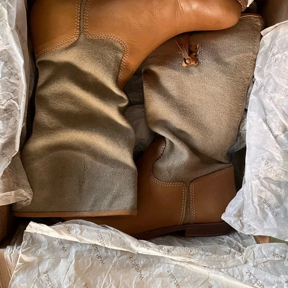 Matisse Coachella Tan Leather and Canvas Boots - Picture 9 of 16